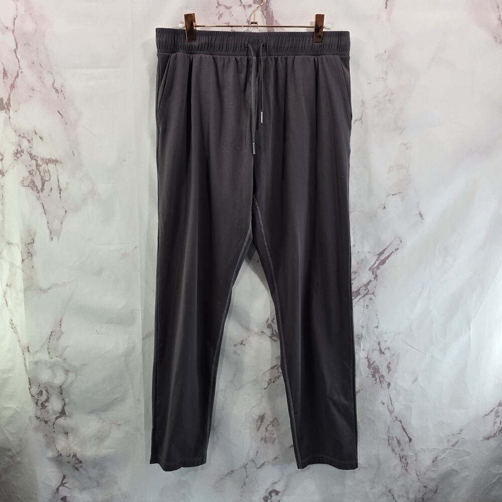 Zyia Pants Womens Medium Gray High Rise Drawstring Pull On Lounge Recovery